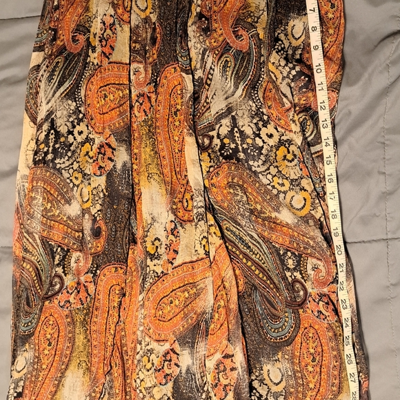 Dana Buchman Size 4 Paisley Maxi Skirt 100% Silk - Picture 6 of 9